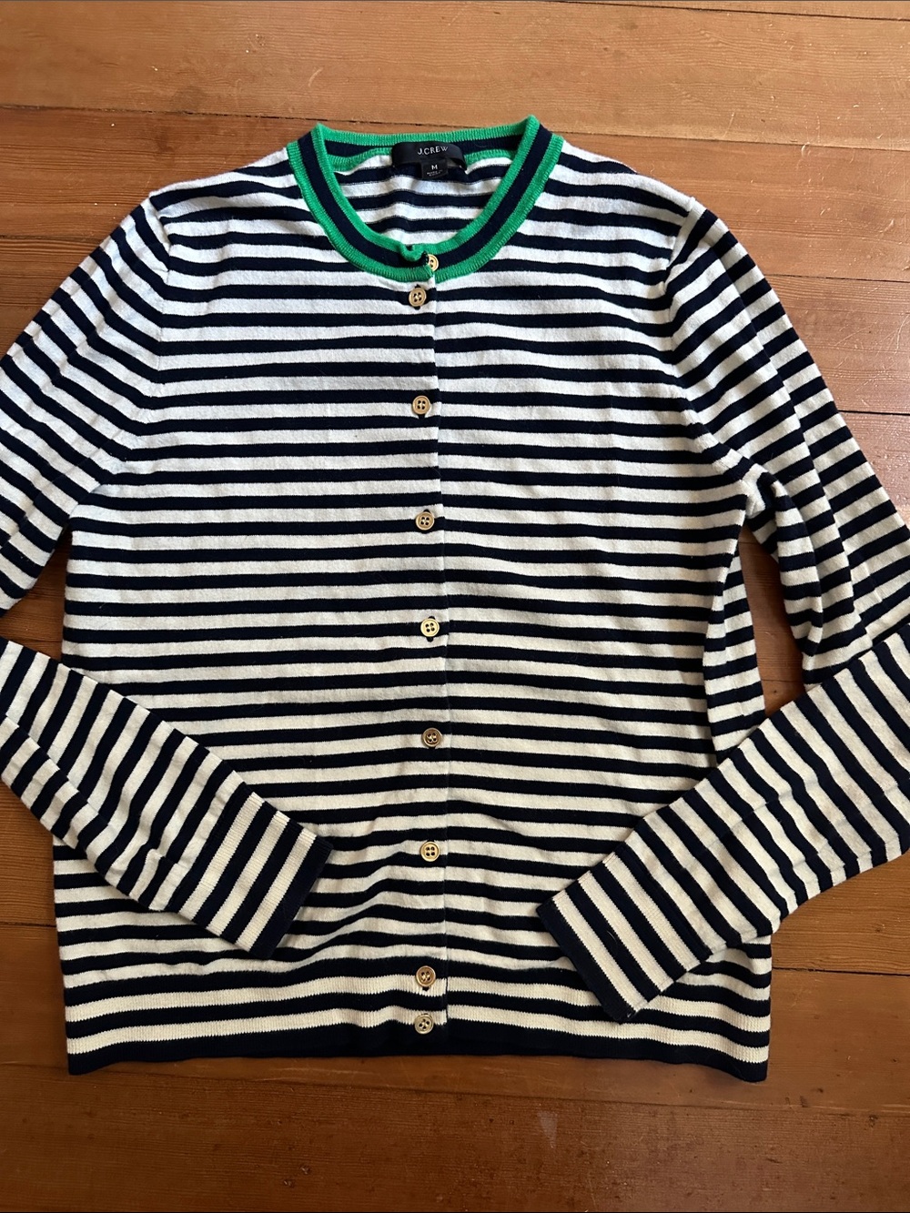 Jcrew stripe cardigan